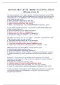 2023 NGN HESI LEVEL 1 PRACTICE EXAM LATEST (Already graded A) The nurse is caring for a client who is receiving 24-hour total parenteral nutrition (TPN) via a central line at 54 ml/hr. When initially assessing the client, the nurse notes that the TPN solu