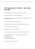 ATI Comprehensive Predictor   study guide 2023/2024