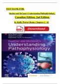 TEST BANK For Huether and McCance's Understanding Pathophysiology, Canadian Edition, 2nd Edition by Kelly Power-Kean, Verified Chapters 1 - 42, Complete Newest Version