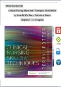 TEST BANK For Clinical Nursing Skills and Techniques 11th Edition by Anne Griffin Perry, Patricia A. Potter, All Chapters 1 - 43, Complete Newest Version