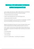 Med-Surg- ATI skill module 3.0-Diabetes mellitus management Exam