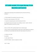 ATI skills module 3.0 oxygen therapy Exam Questions and Answers