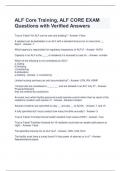 ALF Core Training, ALF CORE EXAM;Study Questions and answers for ALF core training test for Florida completed 