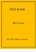 RECA EXAM QUESTIONS & ANSWERS 2023 LATEST UPDATE 