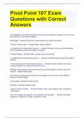 Pivot Point 107 Exam Questions with Correct Answers