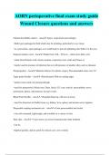 AORN perioperative final exam study guide Wound Closure questions and answers