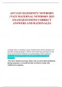 ATI VATI MATERNITY NEWBORN  //VATI MATERNAL NEWBORN 2023  EXAM QUESTIONS CORRECT ANSWERS AND RATIONALES 