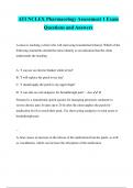 ATI NCLEX Pharmacology Assessment 1 Exam Questions and Answers