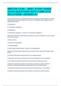 NBSTSA CFSA – BEST STUDY GUIDE EXAM QUESTIONS WITH COMPLETE SOLUTIONS- GRADED A+