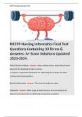 NR599 Nursing  Complete Study Guide Bundle. 