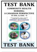 Test Bank Community Health Nursing A Canadian Perspective 5th Edition by Stamler Chapter 1-34 | All Chapters