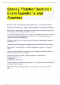 Barney Fletcher Section 1 Exam Questions and Answers