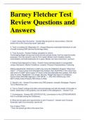 Barney Fletcher Test Review Questions and Answers 