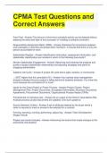 Bundle For CPMA Exam Questions and Answers All Correct