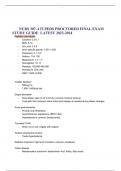 NURS 307-ATI PEDS PROCTORED FINAL EXAM STUDY GUIDE  LATEST 2023-2024  