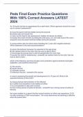  Peds Final Exam Practice Questions With 100% Correct Answers LATEST 2024.