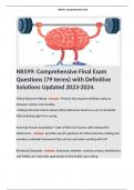 NR599: Comprehensive Final Exam Questions (79 terms) with Definitive Solutions Updated 2023-2024. 