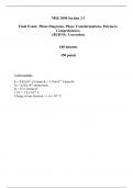 MSE 2090 Section 2-3  Final Exam: Phase Diagrams, Phase Transformations, Polymers, Comprehensive, (BURNS: Corrosion)