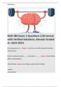 NUR 380 Exam 2 Questions (150 terms) with Verified Solutions; Already Graded A+ 2023-2024.  