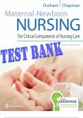 DAVIS ADVANTAGE MATERNAL NEWBORN NURSING TESTBANK- THE CRITICAL COMPONENTS OF NURSING CARE- UPDATED DURHAM TESTBANK