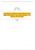 Test Bank For Medical Surgical Nursing 5th Edition By Holly K. Stromberg Chapter 1-49 | Latest Guide 2023