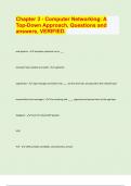 2024/25 Exam PREDICTOR PAPER/Chapter 3 - Computer Networking: A  Top-Down Approach, Questions and  answers, VERIFIED. end systems - -transport protocols run in ___