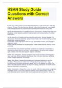 HSAN Study Guide Questions with Correct Answers