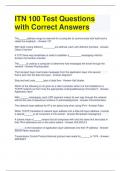 Bundle For ITN 100 Exam Questions with Correct Answers