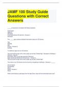 JAMF 100 Study Guide Questions with Correct Answers