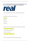 WGU C207 OA WGU C207 OA WGU C207 OA WGU C207 OA Data Driven Decision Making Questions and Data Driven Decision Making Questions and Data Driven Decision Making Questions and Data Driven Decision Making Questions and Data Driven Decision Making Questions a