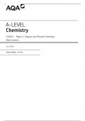 A-LEVEL Chemistry. 74052 - Paper 2 Organic and Physical Chemistry Mark scheme.