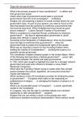 What is the primary purpose of most constitutions? -   to define and limit government power Under which type of government would state or provincial governments have the most sovereignty? -   confederal Imagine you are preparing a speech on social contrac