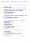 LARE Test 4 Questions and Answers