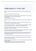 LARE Section 2 + 3 FULL SET EXAM QUESTIONS AND ANSWERS