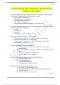 Pharmacology Exam 1 Questions-Case Studies (65 Correct Qs & As 2023).