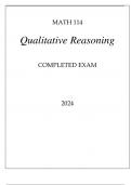 MATH 114 QUALITATIVE REASONING COMPLETED EXAM 2024.