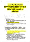 ATI RN LEADERSHIP MANAGEMENT PROCTORED EXAM with Complete Solutions