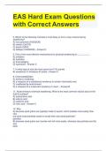 EAS Hard Exam Questions with Correct Answers