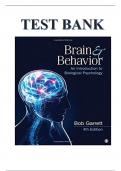 Brain and Behavior An Introduction to Biological Psychology 4th Edition