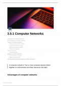 AQA GCSE Computer Science Revision Notes - 3.5 Computer Networks