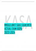 MN553 UNIT7 QUIZ EXAM WITH  ACTUAL EXAM 100%  20232024