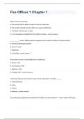 Fire Officer 1 Chapter 1 Question and answers 'rated A+ 2023/2024