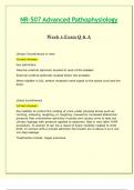 NR507 / NR 507 Week 4 Exam Q & A (Latest 2024 / 2025): Advanced Pathophysiology - Chamberlain