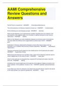 AAMI Comprehensive Review Questions and Answers