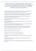 LETRS FOR EARLY CHILDHOOD EDUCATORS-UNIT 3 ACTUAL EXAM COMPLETE QUESTIONS AND CORRECT DETAILED ANSWERS WITH RATIONALES (VERIFIED ANSWERS) |ALREADY GRADED A+ 