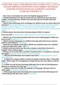 LETRS FOR EARLY CHILDHOOD EDUCATORS-UNIT 2 ACTUAL EXAM COMPLETE QUESTIONS AND CORRECT DETAILED ANSWERS WITH RATIONALES (VERIFIED ANSWERS) |ALREADY GRADED A+ 