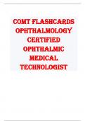 COMT Flashcards Ophthalmology Certified Ophthalmic Medical Technologist