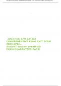 2023 HESI LPN LATEST COMPREHENSIVE FINAL EXIT REAL EXAM 2023 (VERIFIED EXAM GUARANTEED PASS)