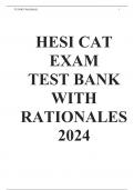 HESI RN CAT EXAM 2024 Latest Update Complete Package