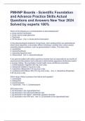 PMHNP Boards - Scientific Foundation and Advance Practice Skills Actual Questions and Answers New Year 2024 Solved by experts 100%